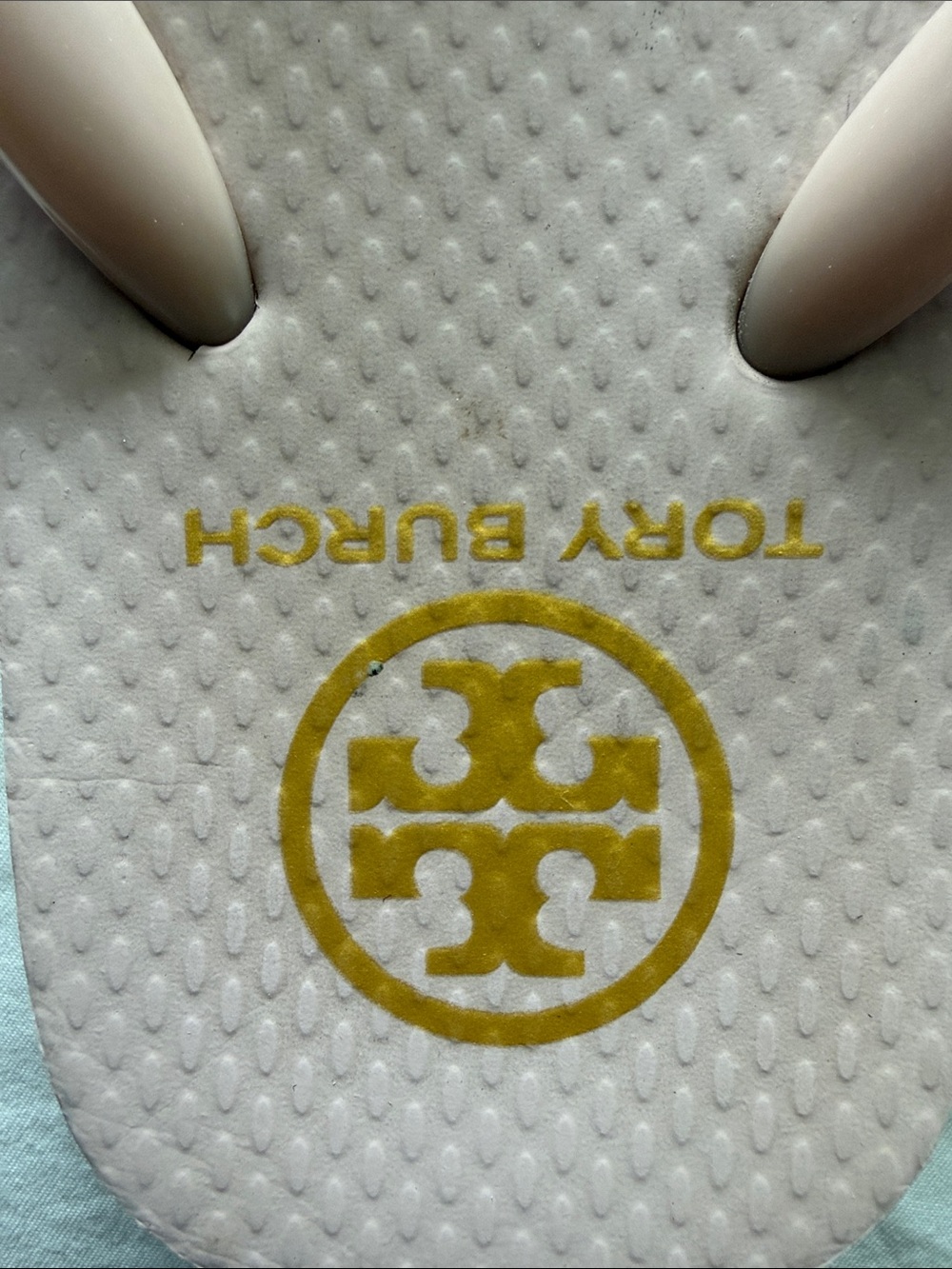 Tory Burch Blush Pink Logo Flip Flop Sandals Sz 7.5 - Picture 5 of 5